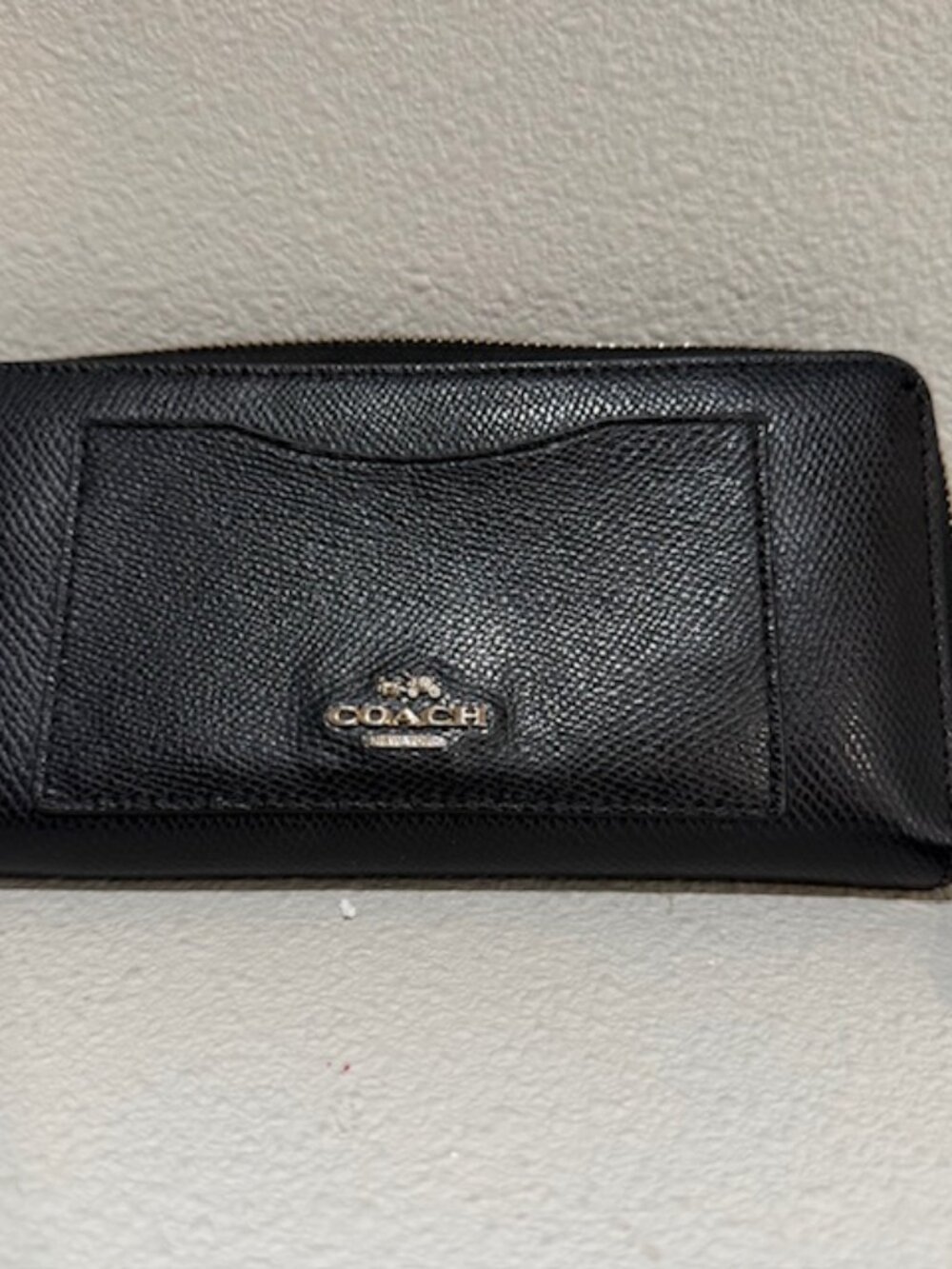 Coach Long Zip Around Wallet In Signature Canvas with Front Card Pocket